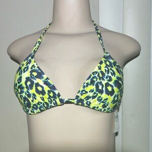 aerie | Swim | Aerie Neon Green & Blue Womens String Triangl... Size XS
